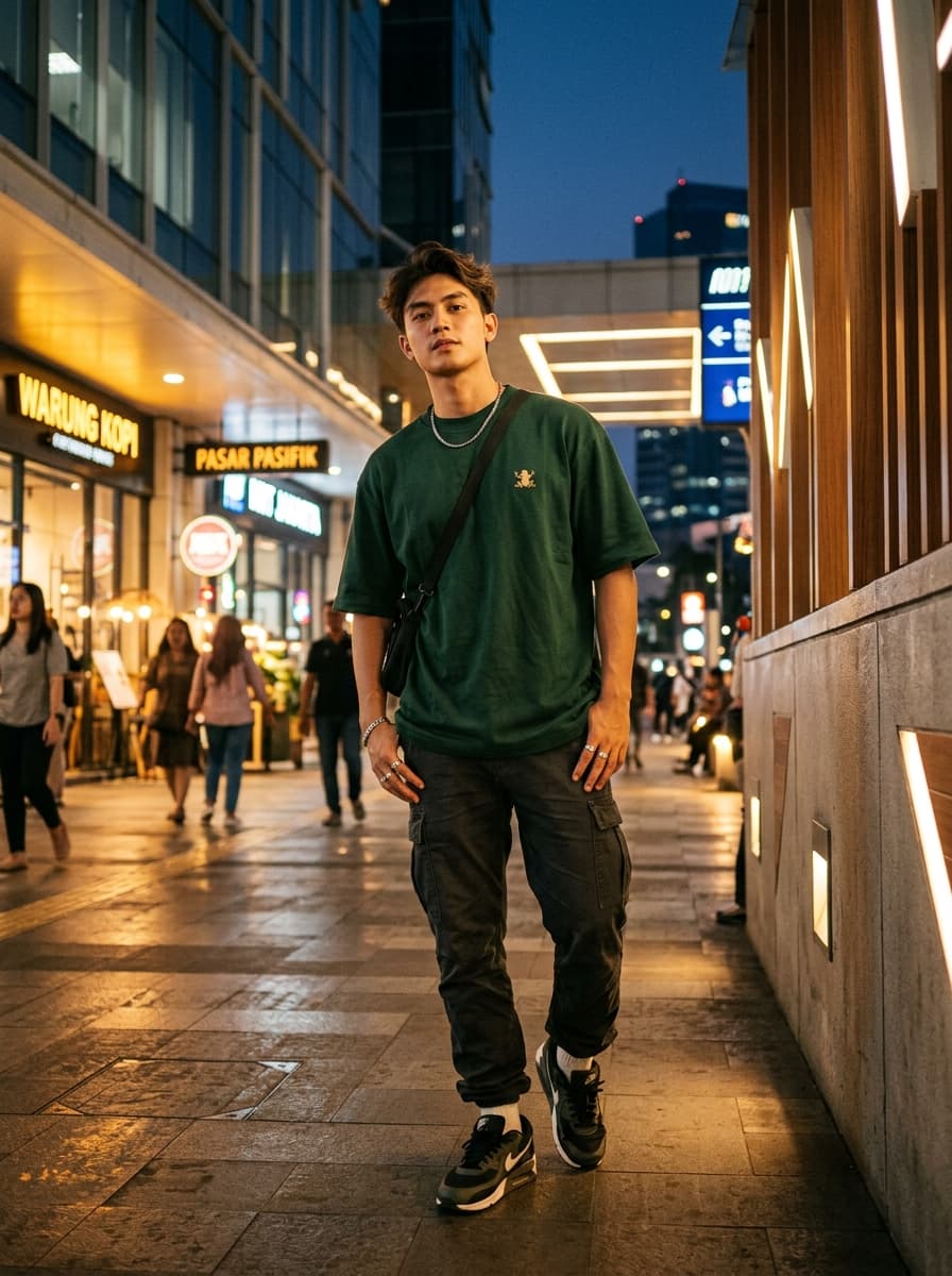 Koleksi Si Bangkong Heavyweight Green Oversized Tee